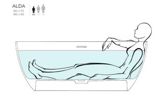 Ванна из искусственного камня Salini Alda S-Stone 101923M 160x80см белый матовый