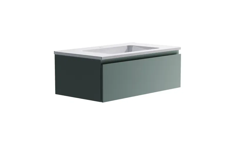 Тумба с раковиной Astra-Form Альфа 03060006ncss3005-b80g+04010008 90 см зелёный матовый