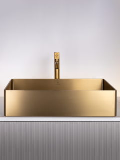 Раковина AltroBagno Solido 001021 OrSp из нержавеющей стали золото матовое