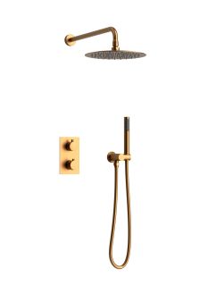 Душевая система с термостатом AltroBagno Unione 040410 RaSp матовая медь 