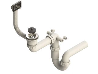 Одинарный сифон Alveus 1020100 с переливом 1XSP 70-PP MTP