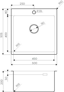 Мойка кухонная Omoikiri Amadare 50-IN нерж.сталь/нержавеющая сталь