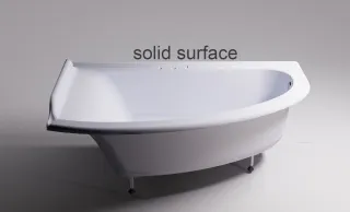 Ванна из искусственного камня Astra-Form Анастасия 01010063 левая 182x125 см белый матовый