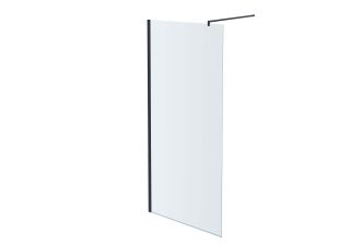Душевая перегородка Aquatek Walk in с держателем AQ WIW 11020BL 110 см чёрный матовый