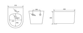 Биде подвесное Aquatek Мия AQ1004-00 Белое