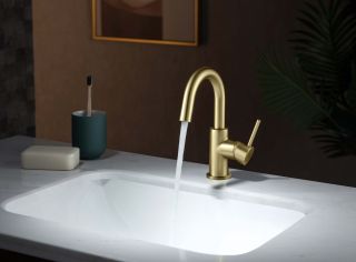 Смеситель для раковины Aquatek Европа AQ1307BG шлифованное золото