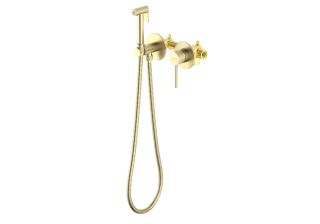 Гигиенический душ со смесителем Aquatek Европа AQ1319BG шлифованное золото