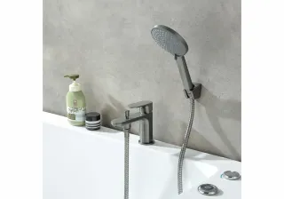 Смеситель на борт ванны Aquatek Альфа AQ1944BGM оружейная сталь