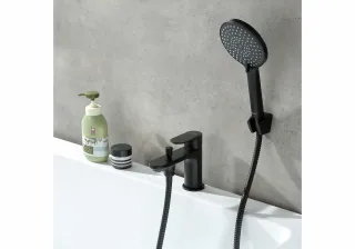 Смеситель на борт ванны Aquatek Альфа AQ1944MB чёрный матовый