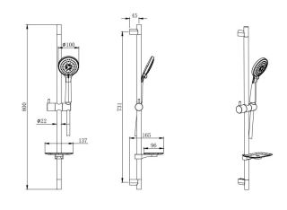 Душевой комплект Aquatek Вега AQ1074CR хром