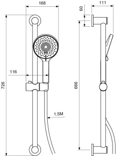 Душевой гарнитур Aquatek Лугано AQ2022MB черный