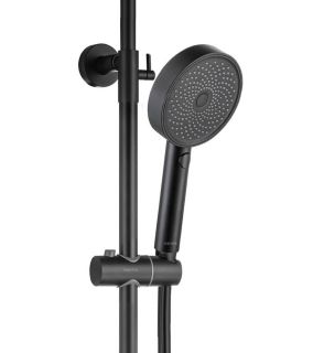 Душевая стойка Aquatek AQ2043MB с термостатом чёрный матовый