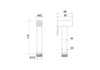 Гигиенический ручной душ Aquatek AQ2057MB черный
