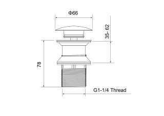 Донный клапан для раковины Aquatek AQ6003BGM оружейная сталь