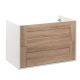 Тумба под раковину Aquanika Frame AQF784552RU120 80 см дуб сонома/белый
