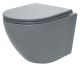 Подвесной унитаз AQUAme AQM2002MGR с крышкой-сиденьем серый матовый