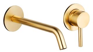 Встраиваемый смеситель для раковины AQUAme Siena AQM6215GG глянцевое золото