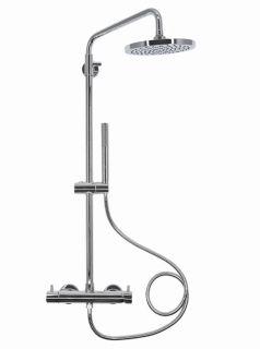 Душевая стойка AQUAme AQM8001CR со смесителем хром