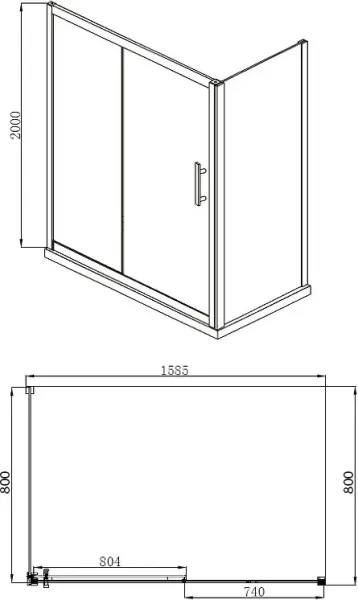 Душевой уголок Aquanet Delta NPE1131 273608 160x80 см стекло прозрачное профиль хром