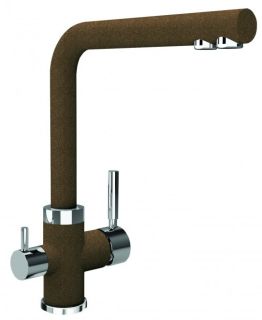 Смеситель для кухни Florentina Арес с подключением под фильтр коричневый