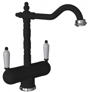 Смеситель для кухни Florentina Ария с подключением под фильтр антрацит