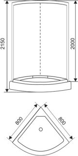 Душевая кабина ARCUS AS-112 80x80