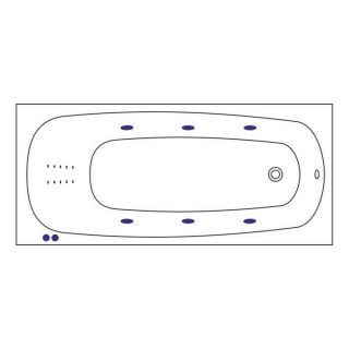 Гидромассажная ванна WHITECROSS Layla Slim 0122.170075.100.LINENANO.CR 170x75 см Line Nano хром