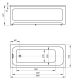 Акриловая ванна AZARIO BELLA AV.0023180 прямоугольная 180*70 см