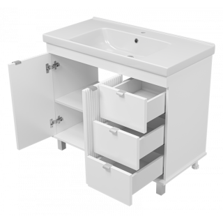 Напольная тумба под раковину Misty Аврора П-Авр-06100-0143Я 100 см белый
