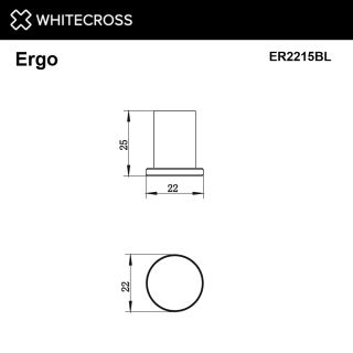 Крючок WHITECROSS Ergo ER2215BL чёрный матовый