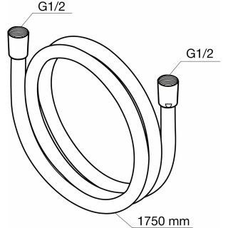 Шланг для душа Azario KAPRIS AZ-SW-PVC-1,75-BL  ПВХ 1,75 м