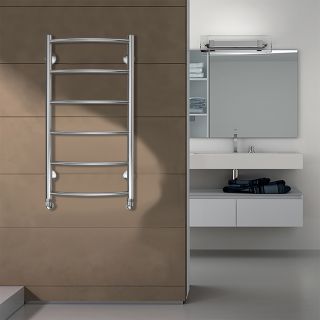 Полотенцесушитель водяной AZARIO VERONA AZ04148 400/800 6 секций, нижнее/диагональное подключение, 1/2, хром