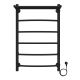 Полотенцесушитель электрический AZARIO VERONA AZ04858PB 500/800 5 секций, с полкой, тен справа, черный