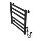 Полотенцесушитель электрический AZARIO PALERMO AZ83856B 500/600 квадрат, 6 секций, тен справа, черный
