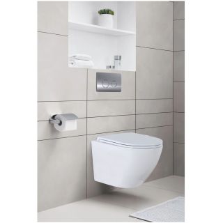 Сет AZARIO Grado AZ-8010-1000+AZ-8200-0084/AZ-P57-0120+AZ-0046N инсталляция с панелью смыва + с сидением микролифт +клавиша 0120, хром глянцевый