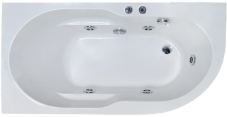 Гидромассажная ванна Royal Bath Azur Standart 170x80см левая белый RB614203ST-L