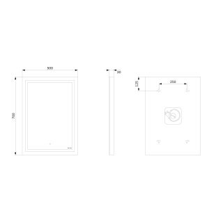 Зеркало с подсветкой Am.Pm Gem M91AMOX0501WG 50 см