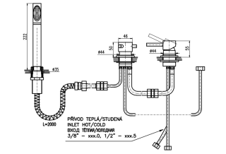 Смеситель на борт ванны Rav Slezak Seina SE975.5PZ золото