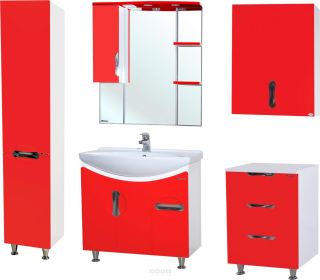 Тумба под раковину Bellezza Лагуна 75см красный 00000001389