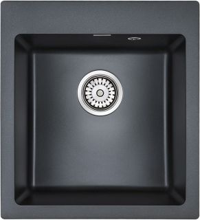 Мойка кухонная Paulmark Kante PM104651-BLM чёрный металлик