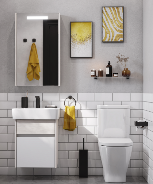 Тумба под раковину Акватон Верди 50см белый/ясень фабрик 1A195901VDAV0