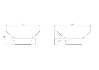 Мыльница с держателем Wonzon & Woghand Eclipse WW-9122-LG золото глянцевое