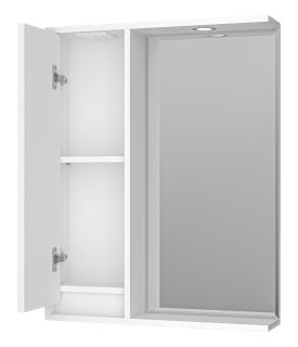 Зеркальный шкаф с подсветкой Brevita Balaton BAL-04065-01-Л левый 65см белый