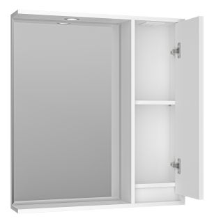 Зеркальный шкаф с подсветкой Brevita Balaton BAL-04075-01-П правый 75см белый