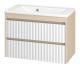 Подвесная тумба под раковину Brevita Balaton BAL-06080-03-012Я 80см белый/бежевый