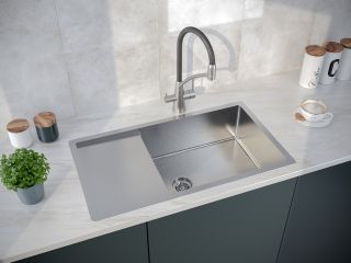 Мойка кухонная Paulmark Gerberg PM217844-BS брашированная нержавеющая сталь