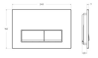 Кнопка смыва BelBagno BB-15R-BL, белый глянец