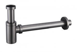 Сифон для раковины BelBagno BB-SMT2-GM 32 мм, бутылочный, оружейная сталь