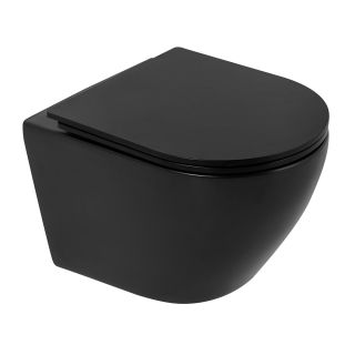 Подвесной унитаз BelBagno Colorato чёрный матовый BB062CHR-MB