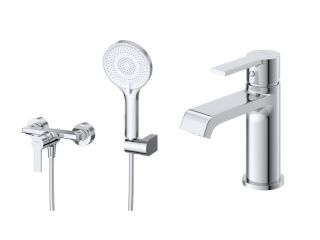 Комплект смесителей для ванной комнаты BelBagno AURORA-ESDM/LVM-CRM хром